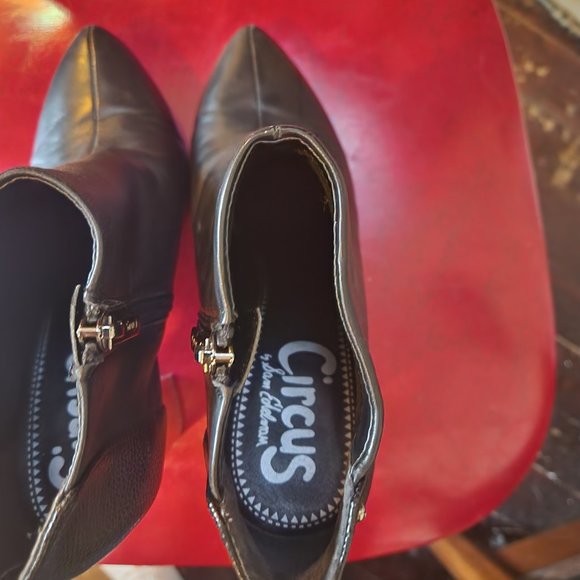 Sam Edelman Black Booties with Gold Heel - Picture 4 of 5